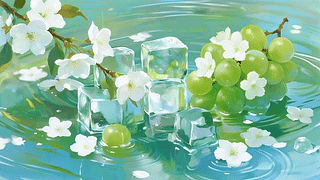 冰花浮玉珠