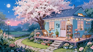 花树下的温馨小屋