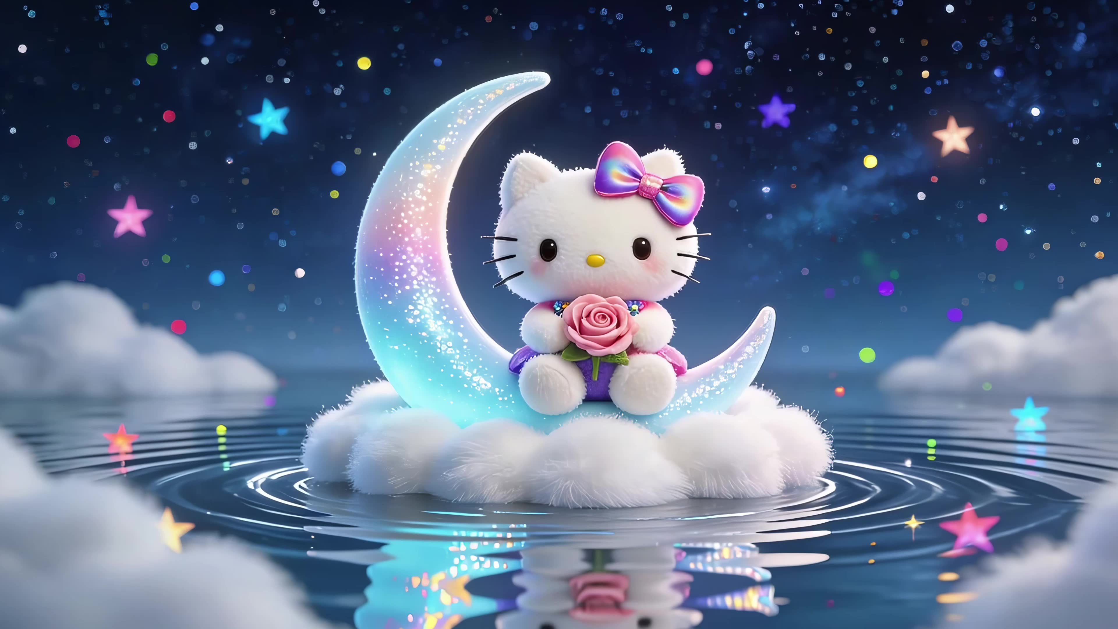 月亮上的猫咪
