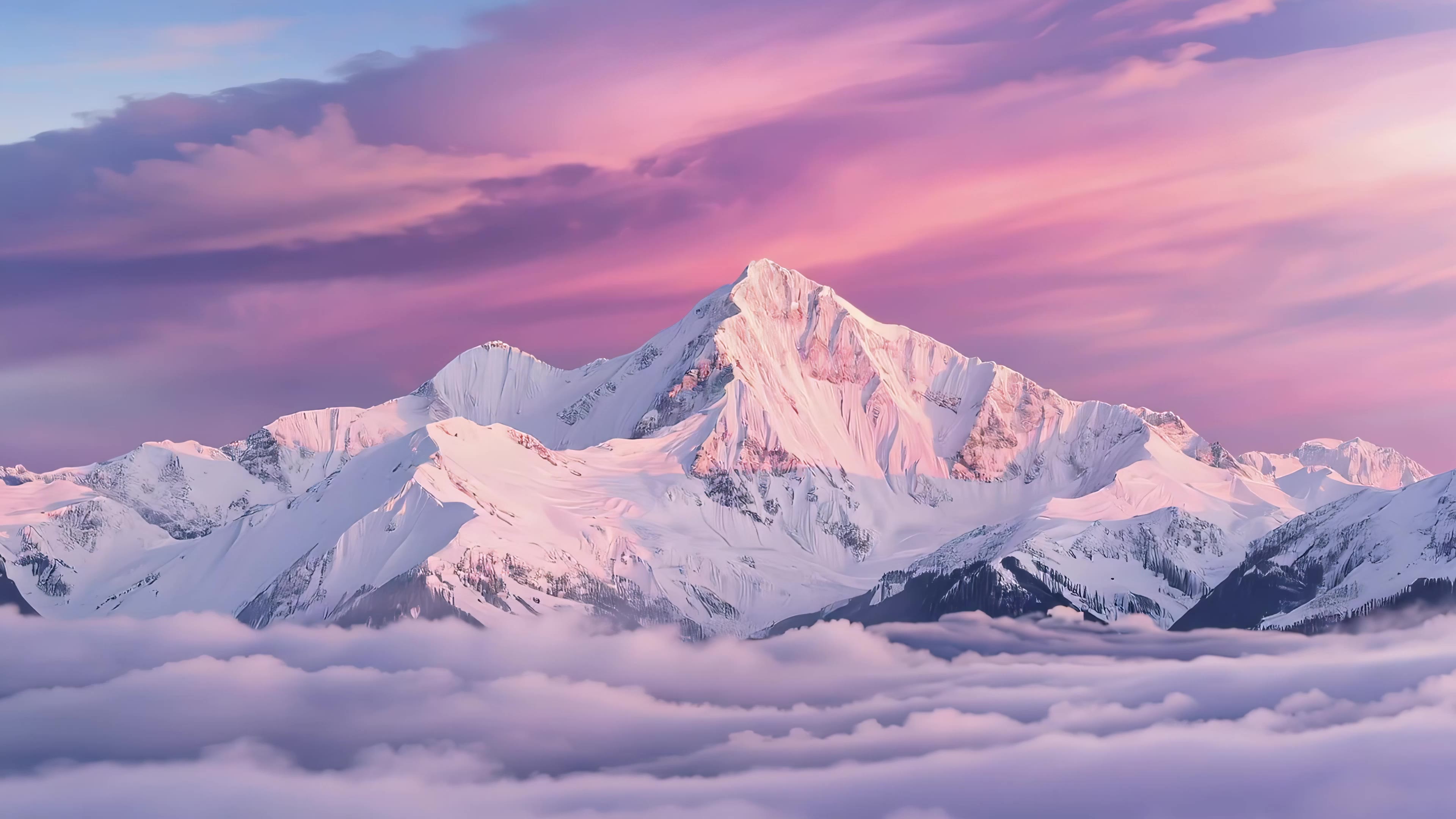 夕阳下的山