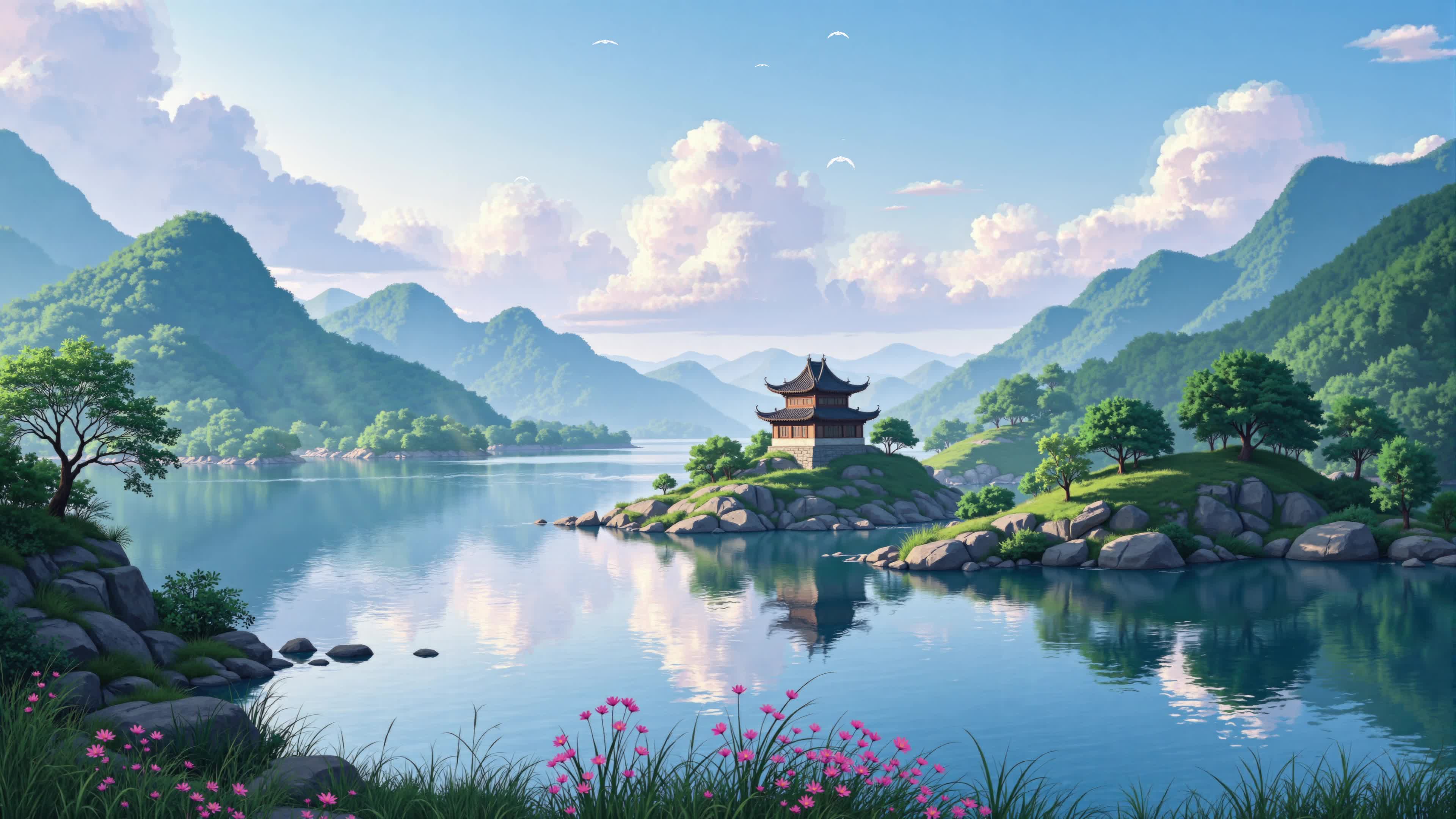 湖畔美景