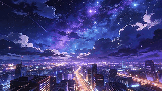 星空下的城市