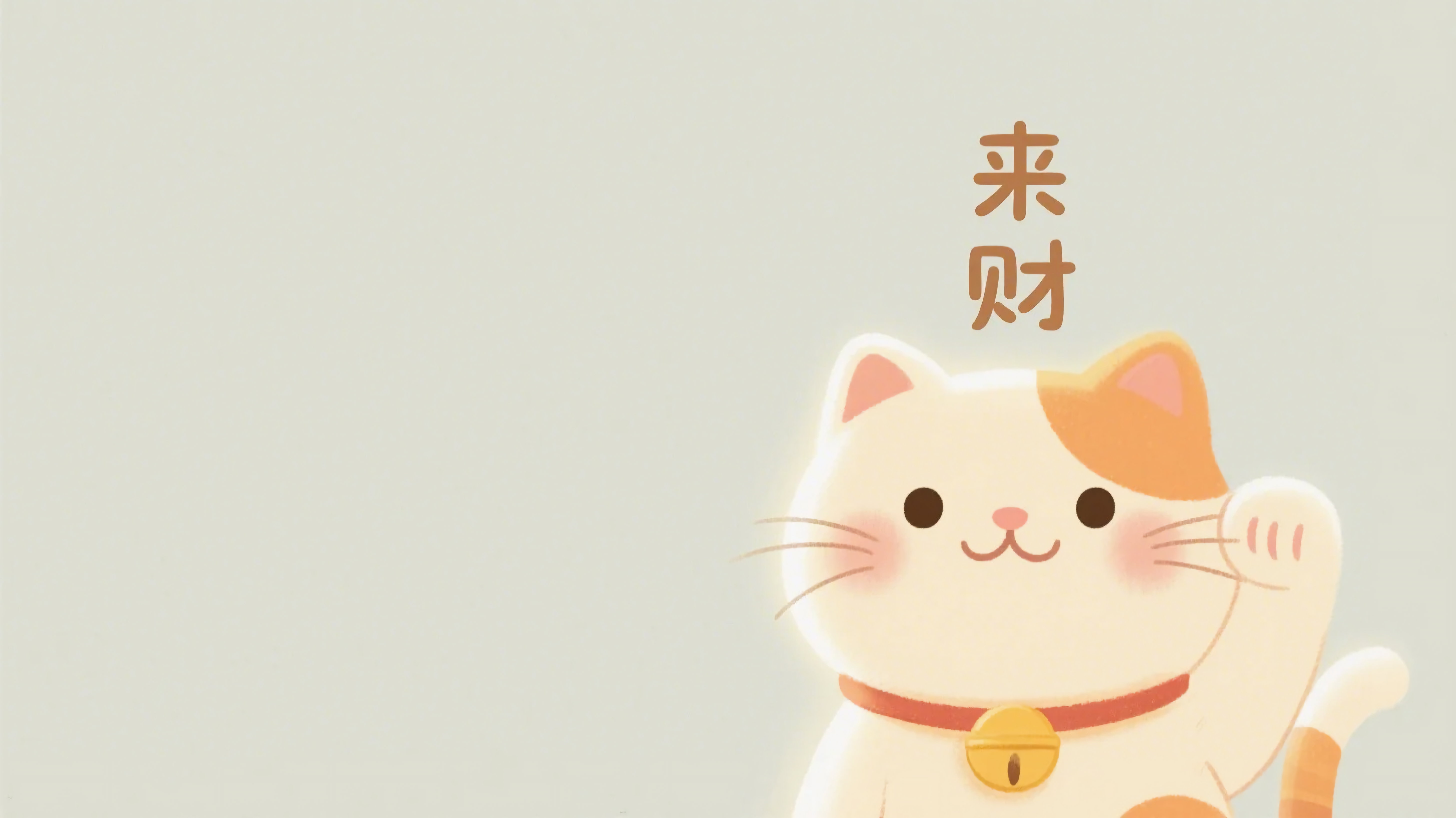可爱的来财猫咪