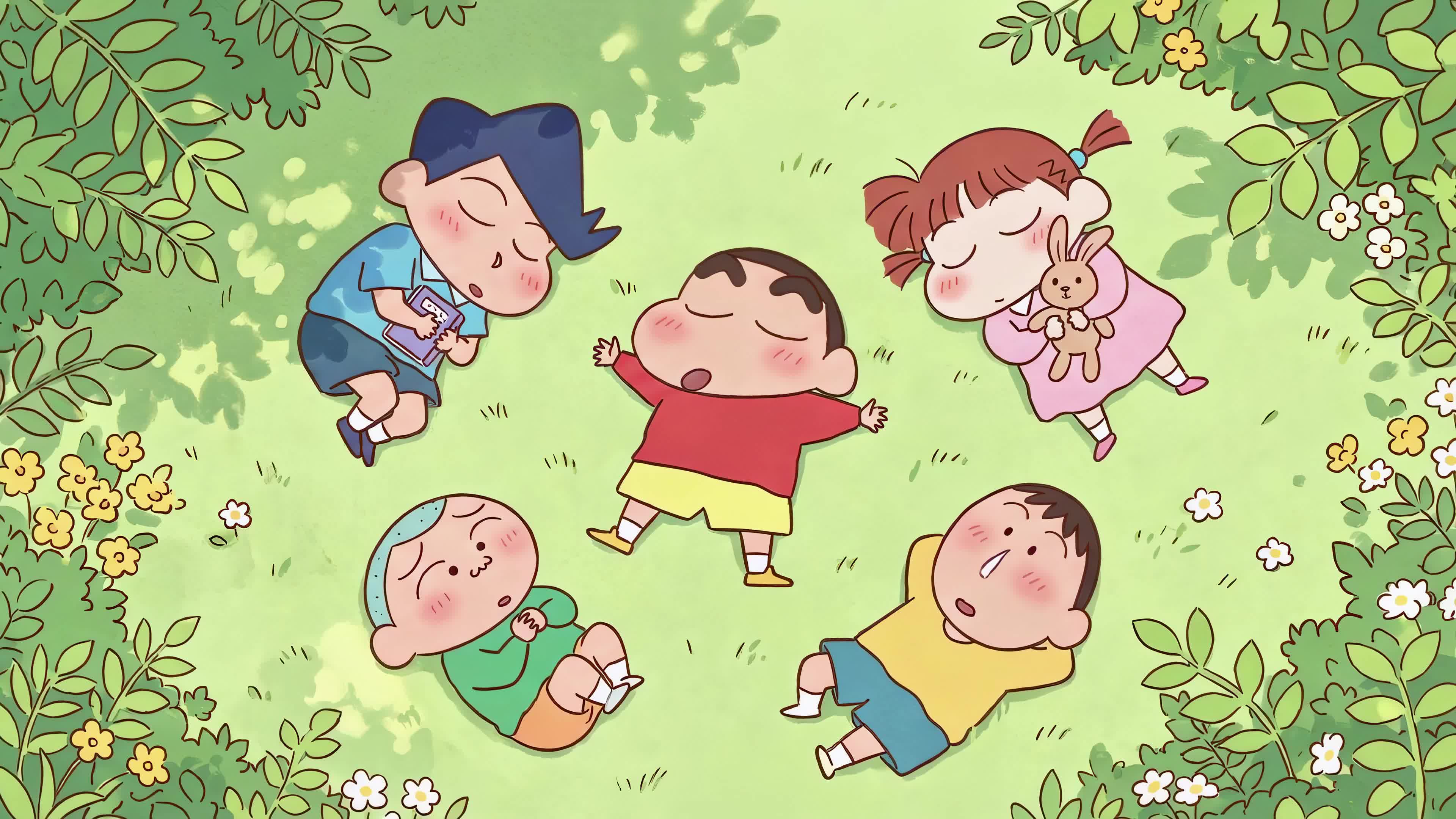 草地上的放松时刻
