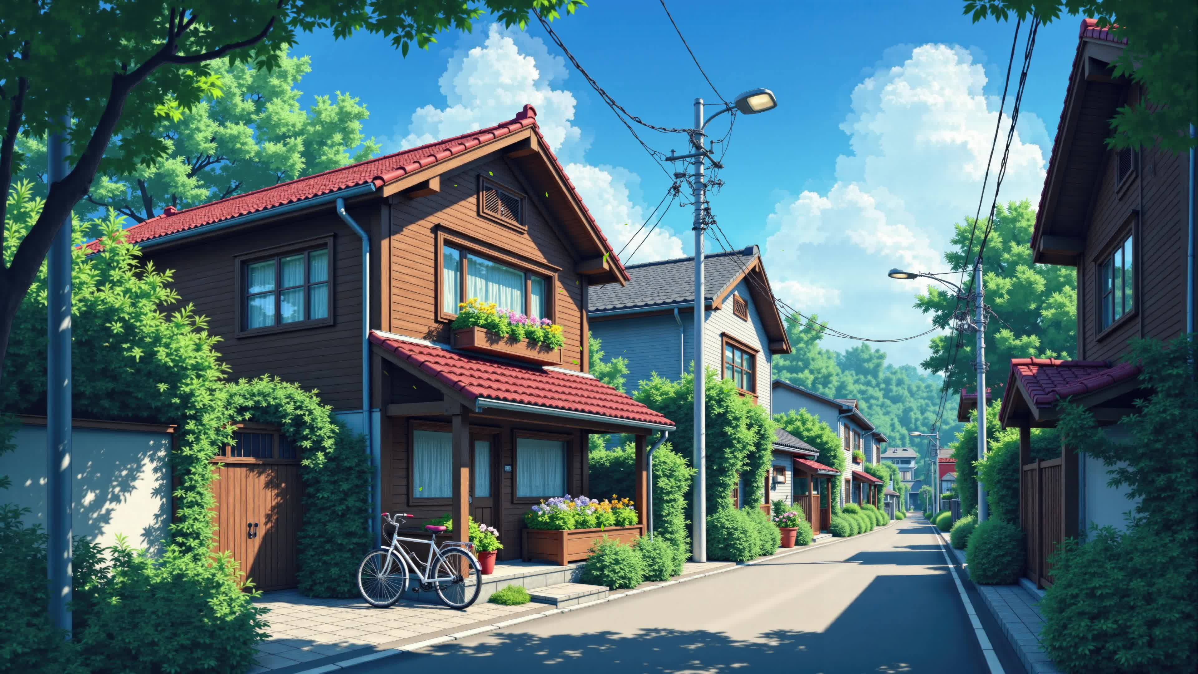 清新护眼木屋小院