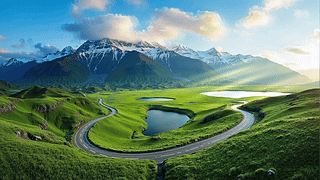 雪山盘山公路