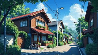 清新护眼木屋小院