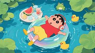 悠闲夏日荷塘小新