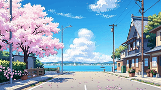 唯美樱花街道