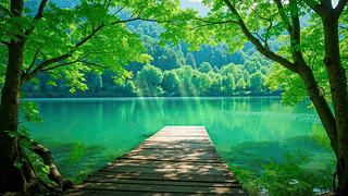 自然护眼湖景
