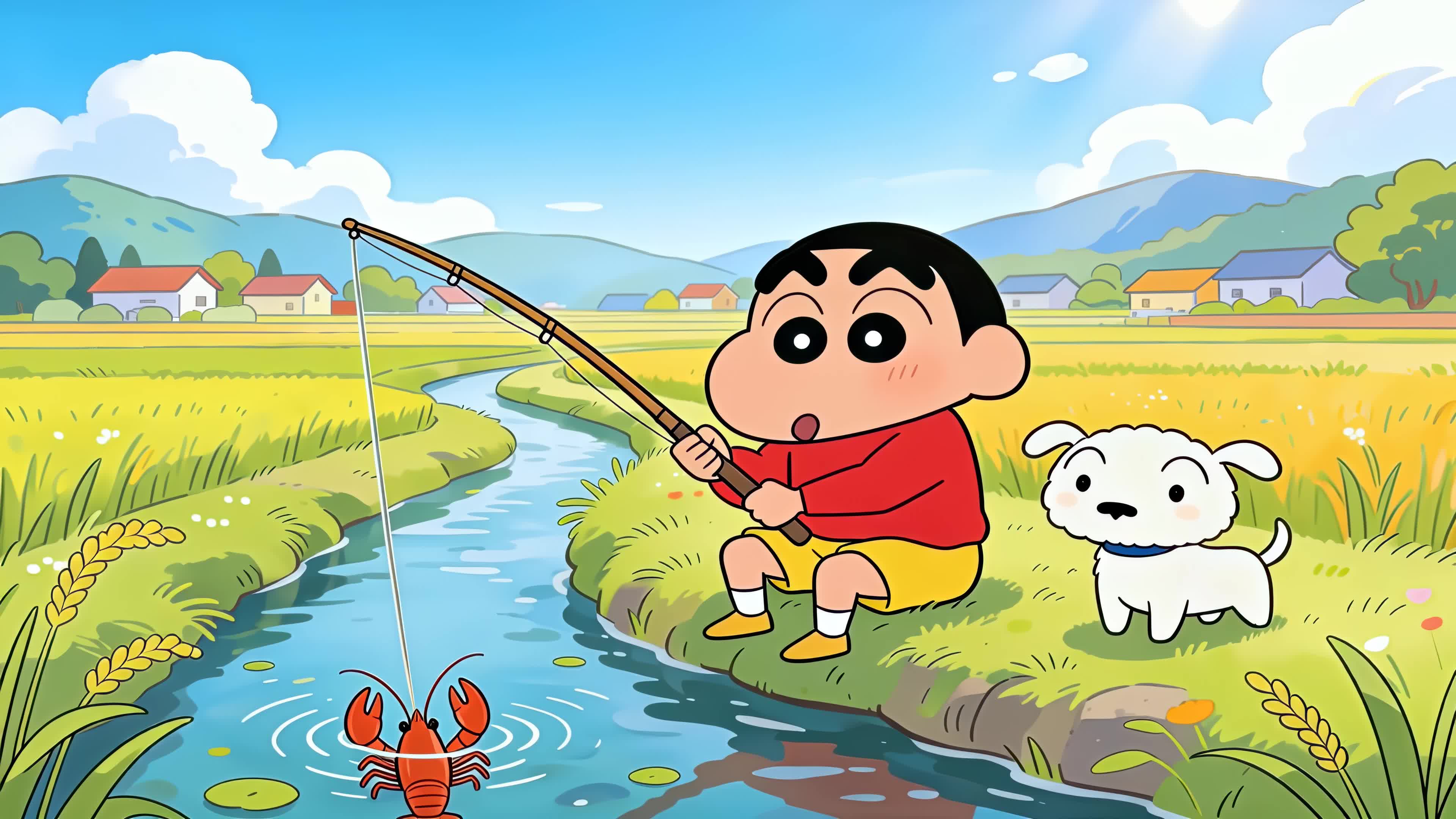 可爱蜡笔小新童趣乡村