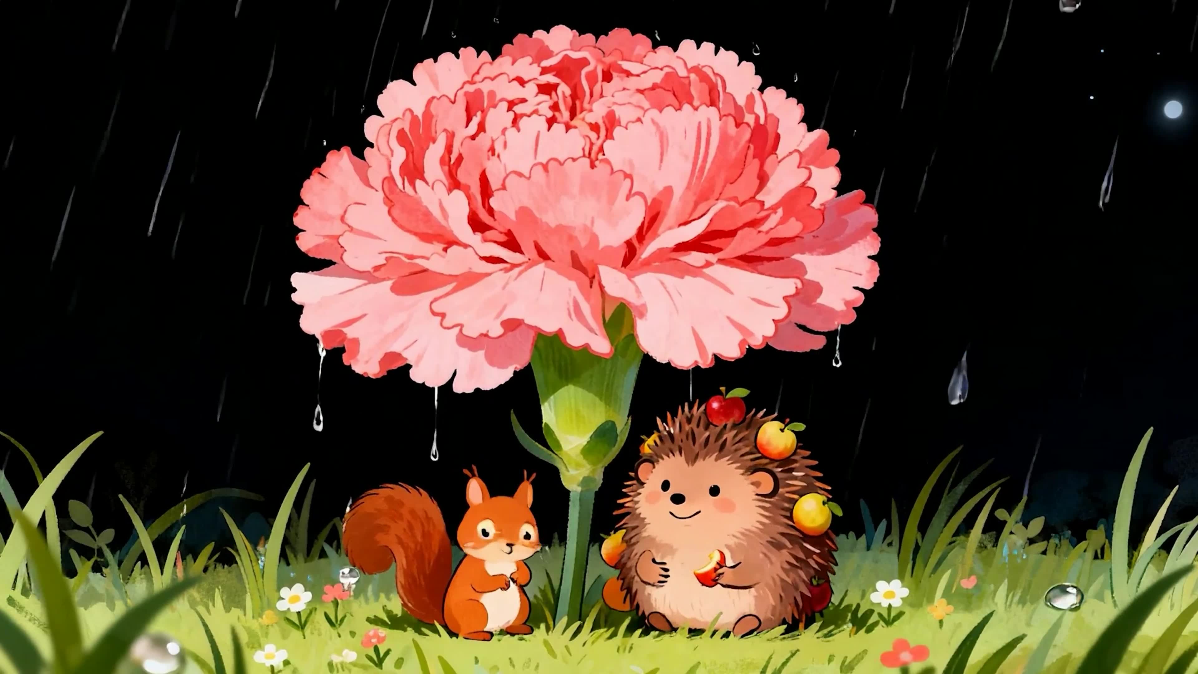 雨天狐狸与刺猬