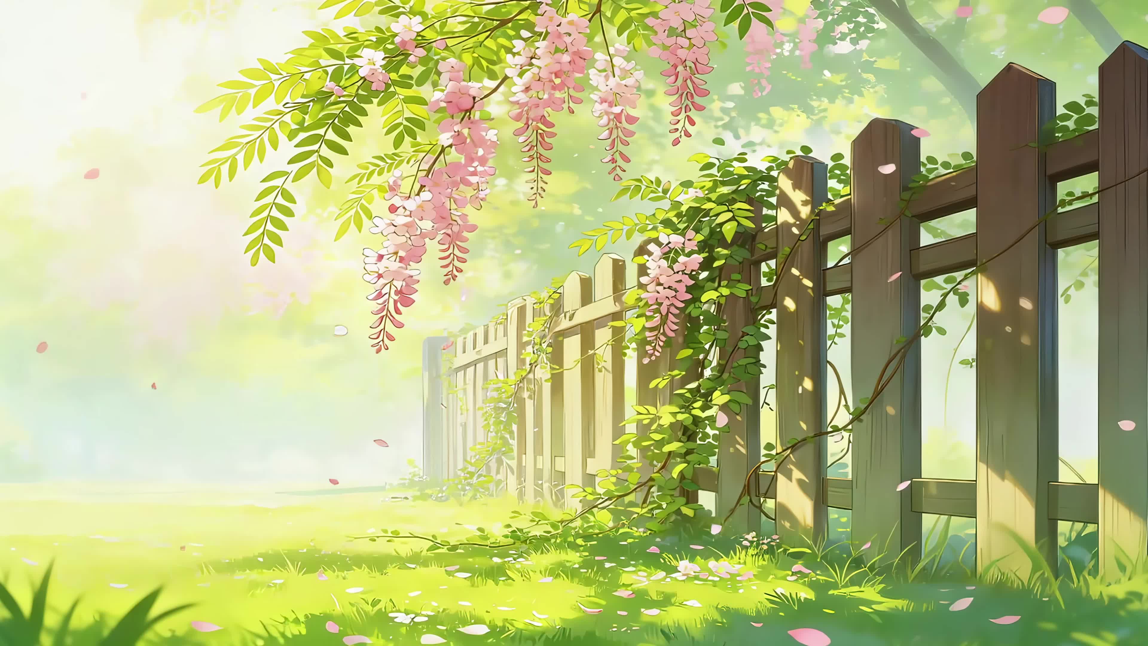 篱笆处的风景