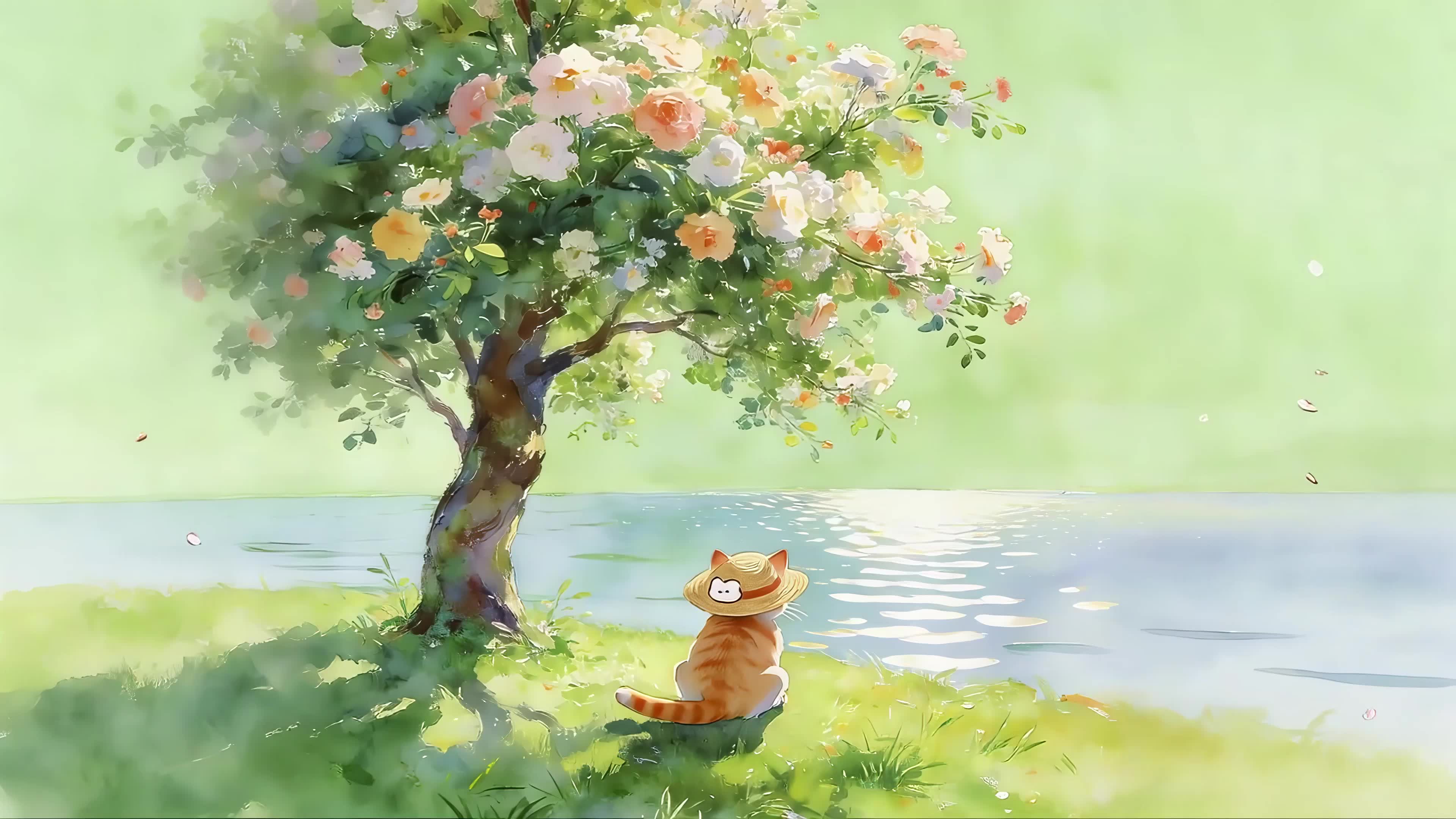 树下的猫咪