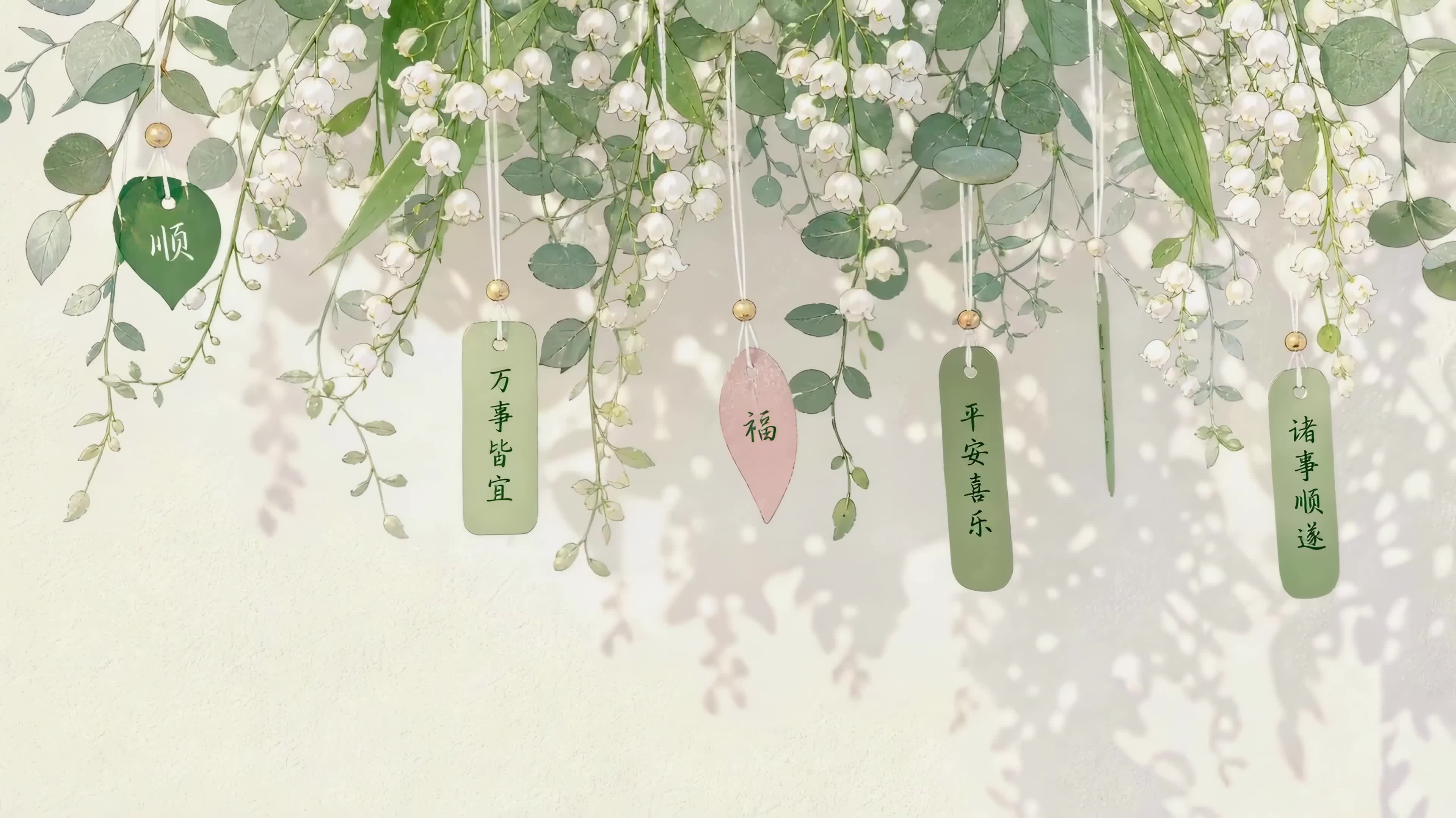 绿色祝福墙