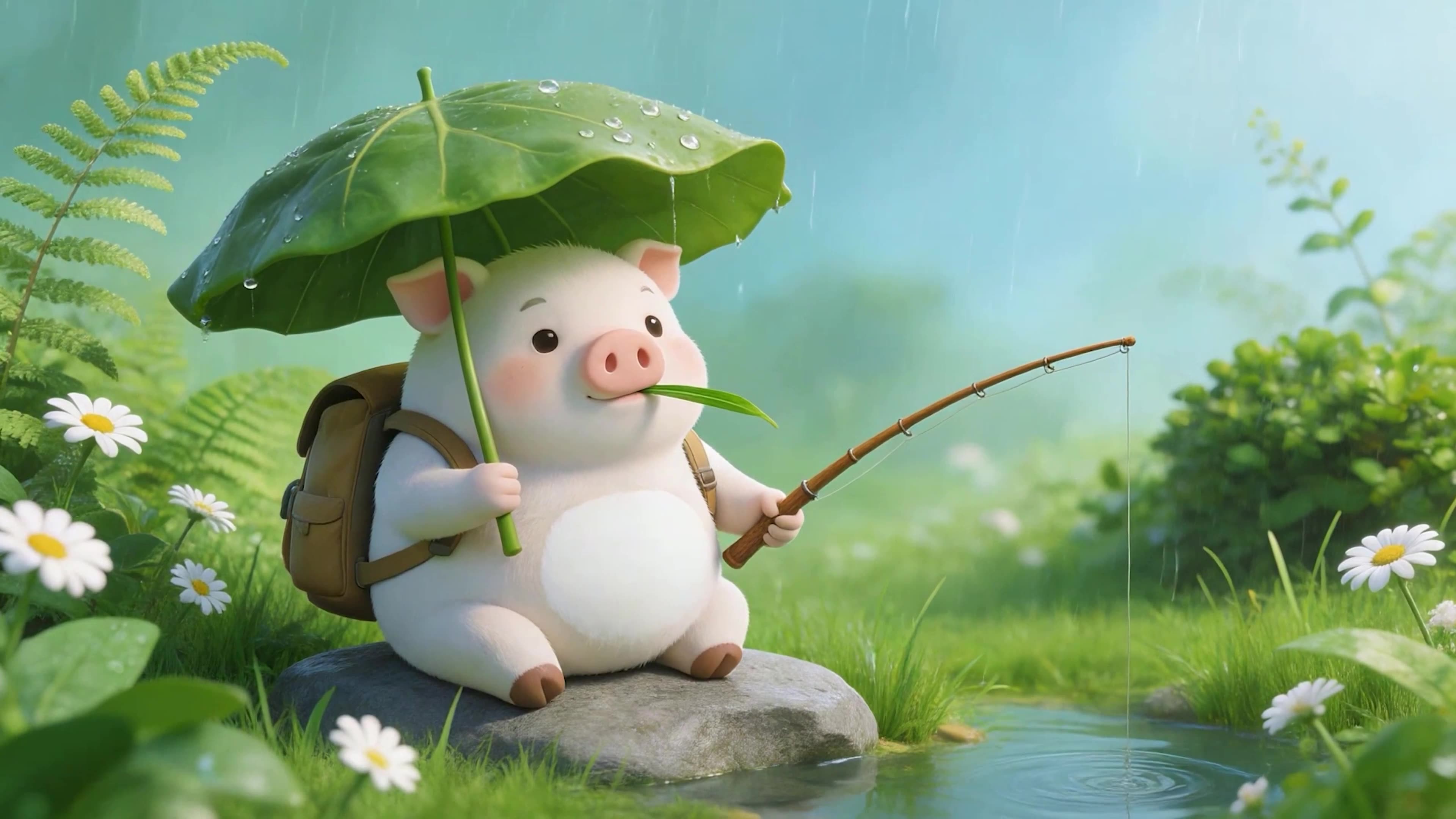 雨天钓鱼