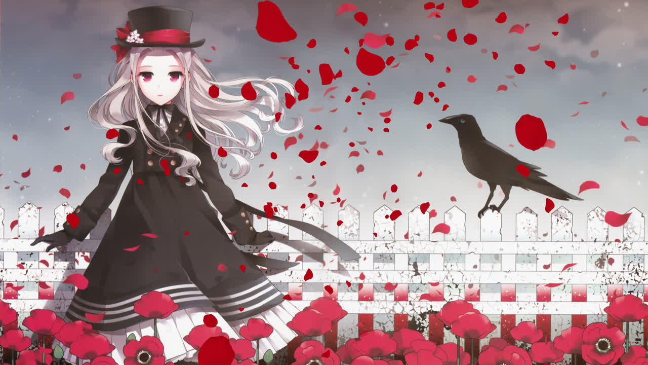 女孩-花朵