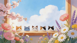 可爱的猫咪们