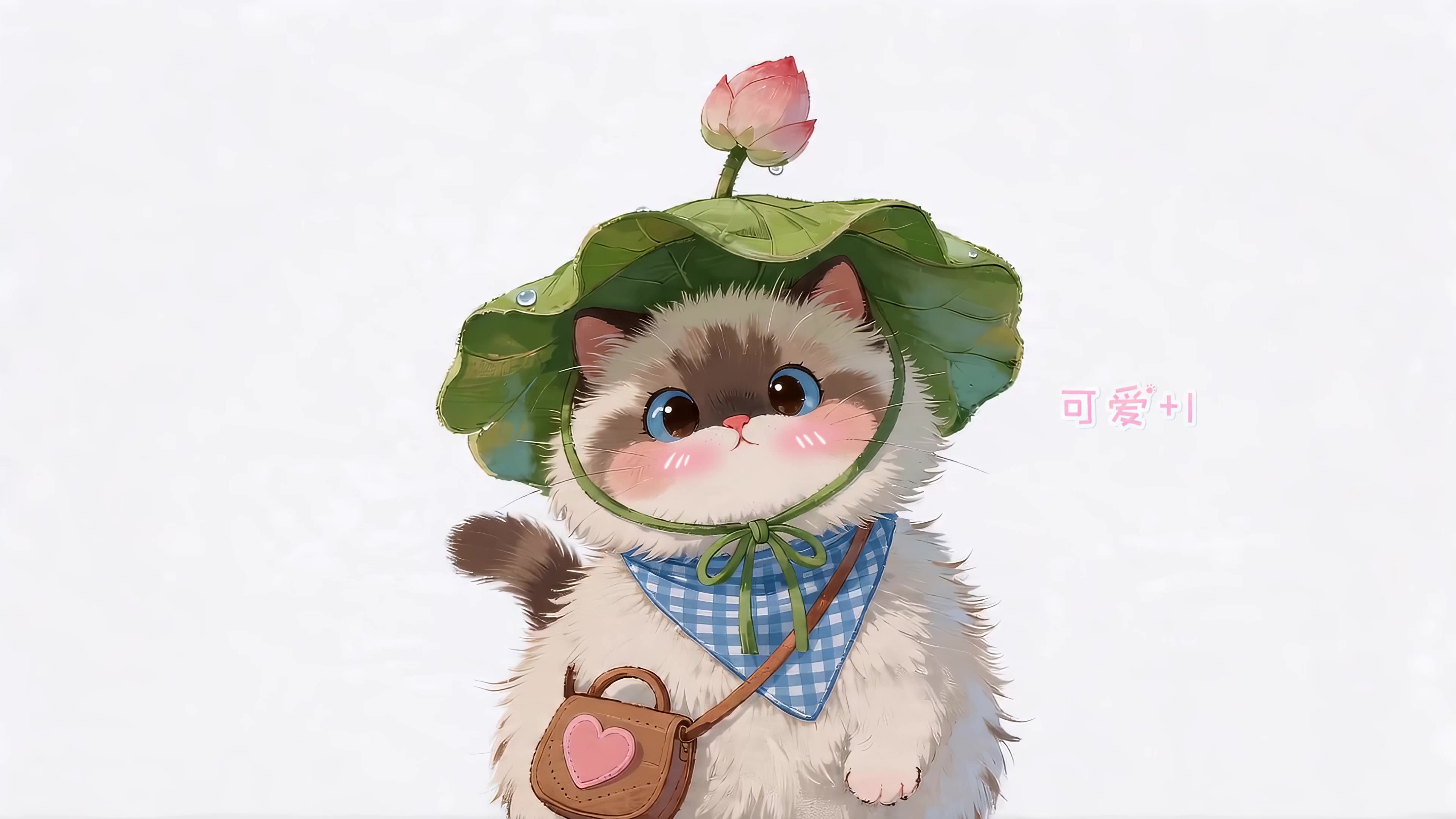 荷花小猫