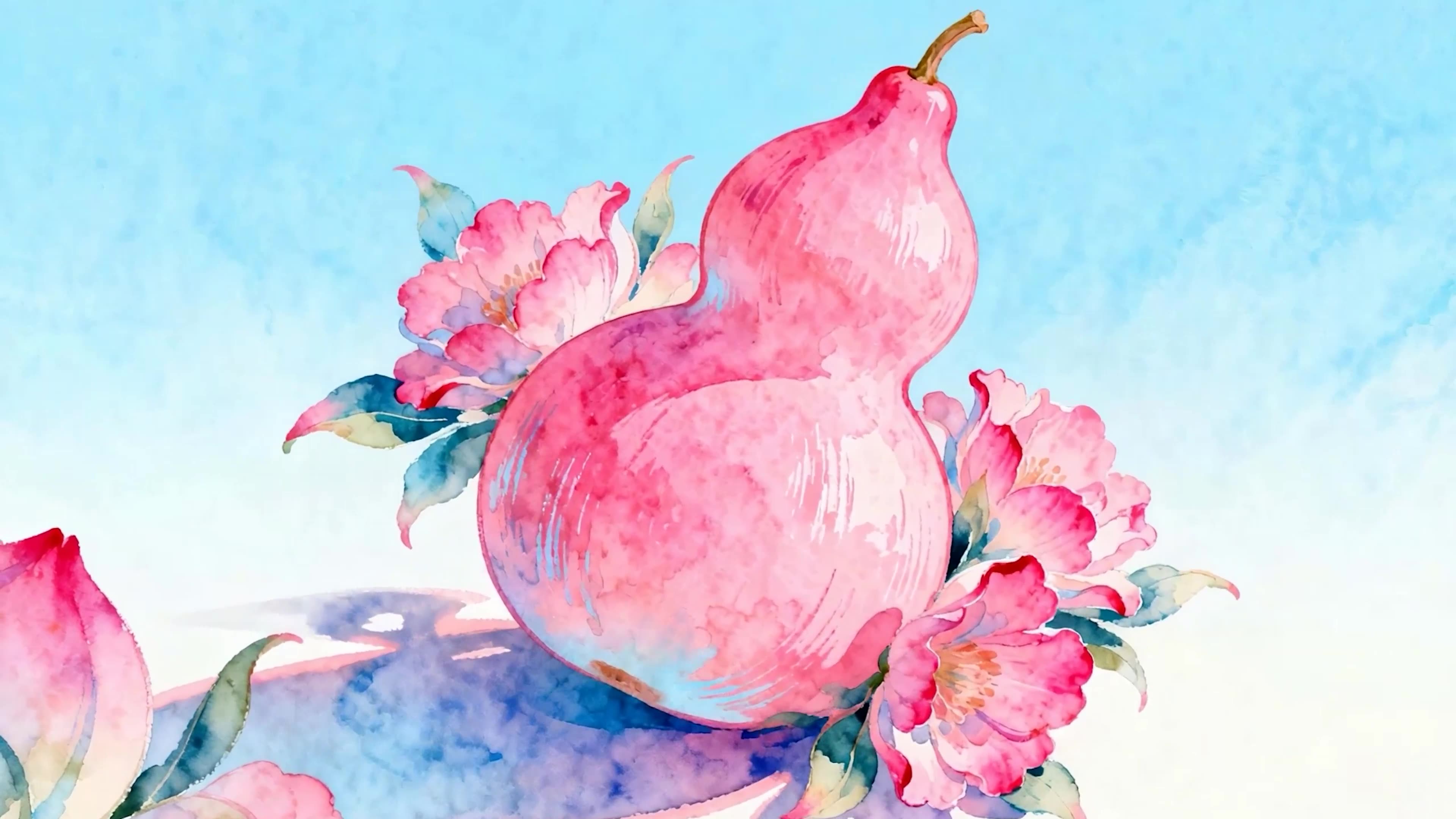 葫芦边花朵