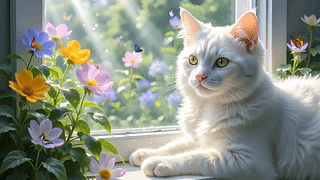 猫咪戏蝶