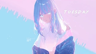 动漫粉彩女孩 - 赛博朋克霓虹美学 HioRi（媒体整合） 动态壁纸 | 作者：b l u e