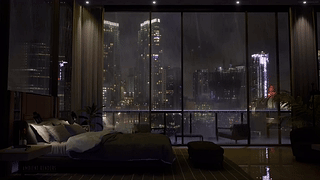雨天的摩天大楼