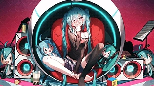 Hatsune Miku Fufu 动态壁纸 | 作者：mignuzito