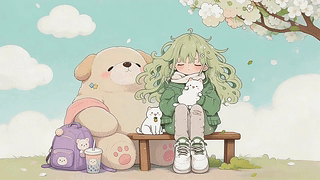 女孩和她的宠物