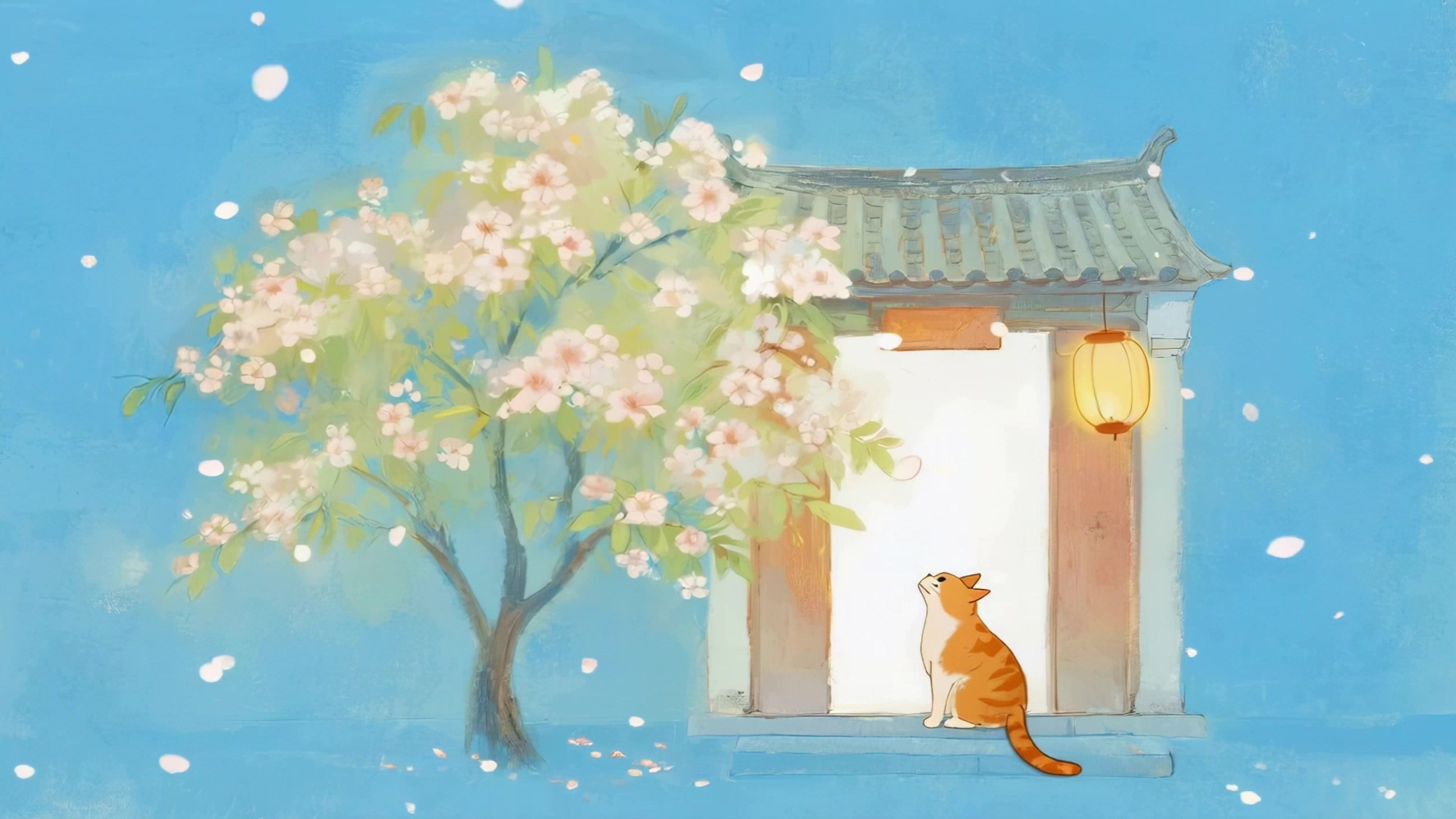 门前的猫咪