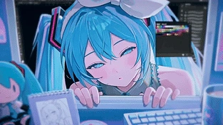 屏中初音-MIKU 动态壁纸 | 作者：Lodo