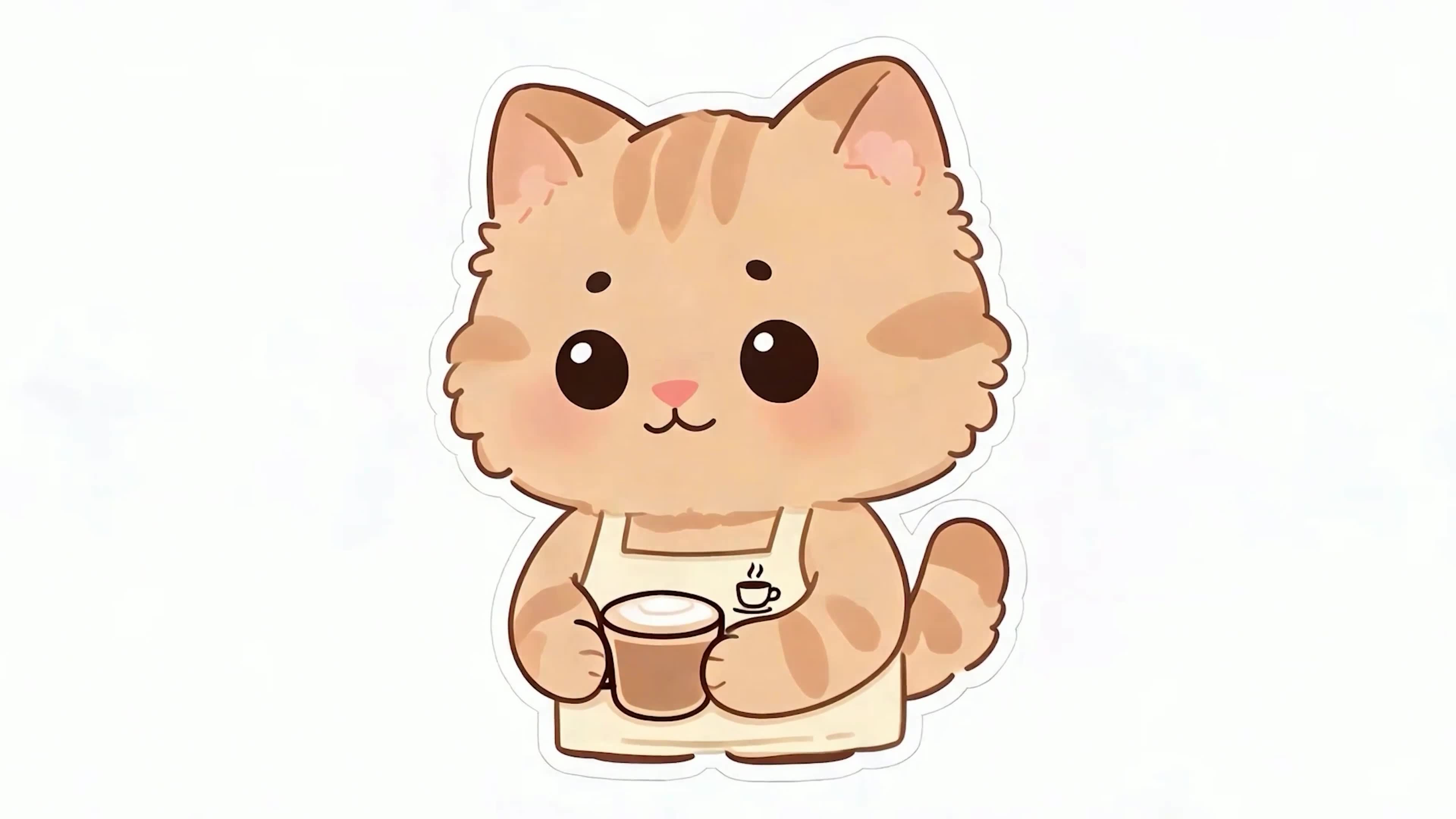 喝咖啡猫咪