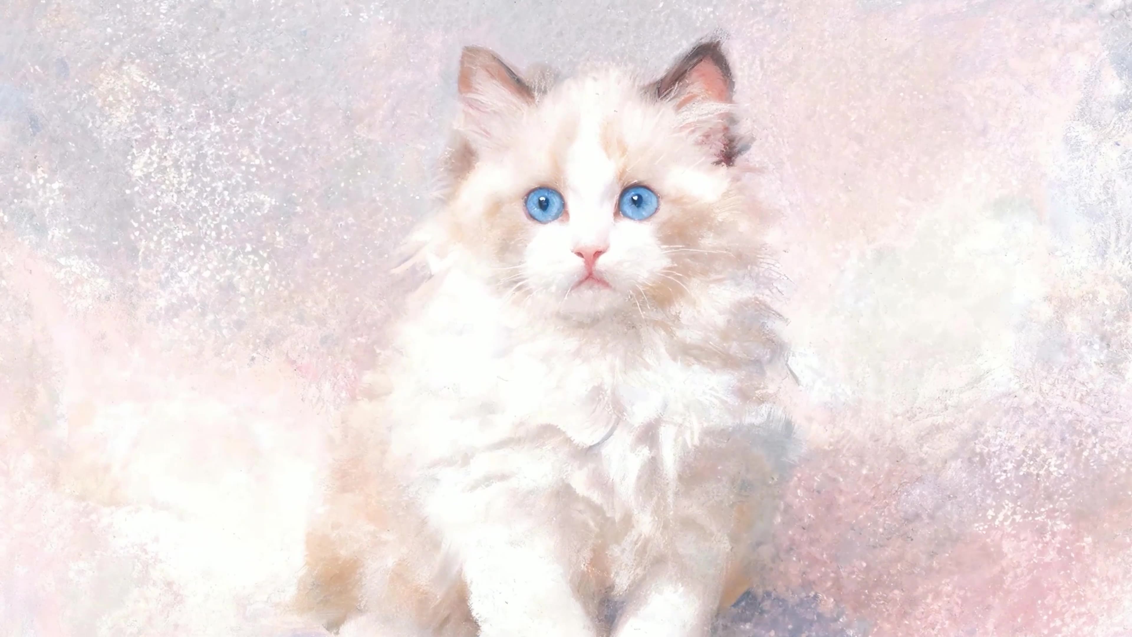 可爱开心猫咪