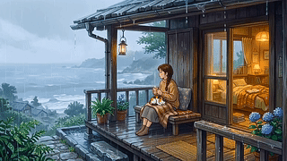 海边木屋女孩