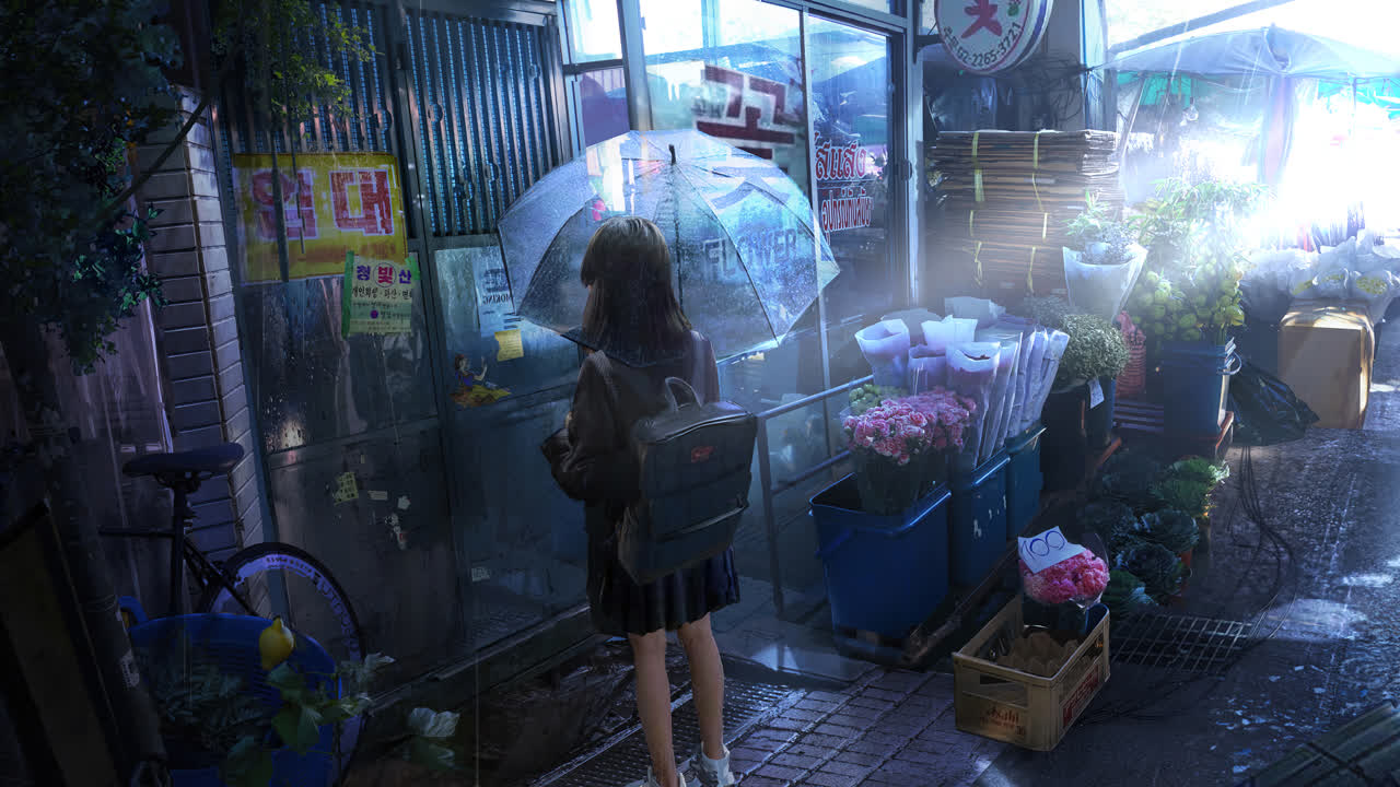 雨中的女孩 [4K]