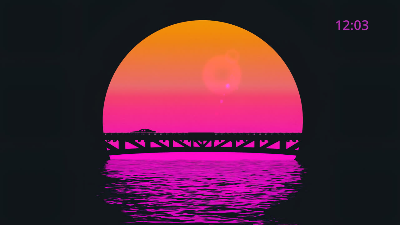 紫色日落 [4K]