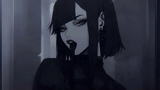 哥特动漫女孩 动态壁纸 | 作者：succuboi