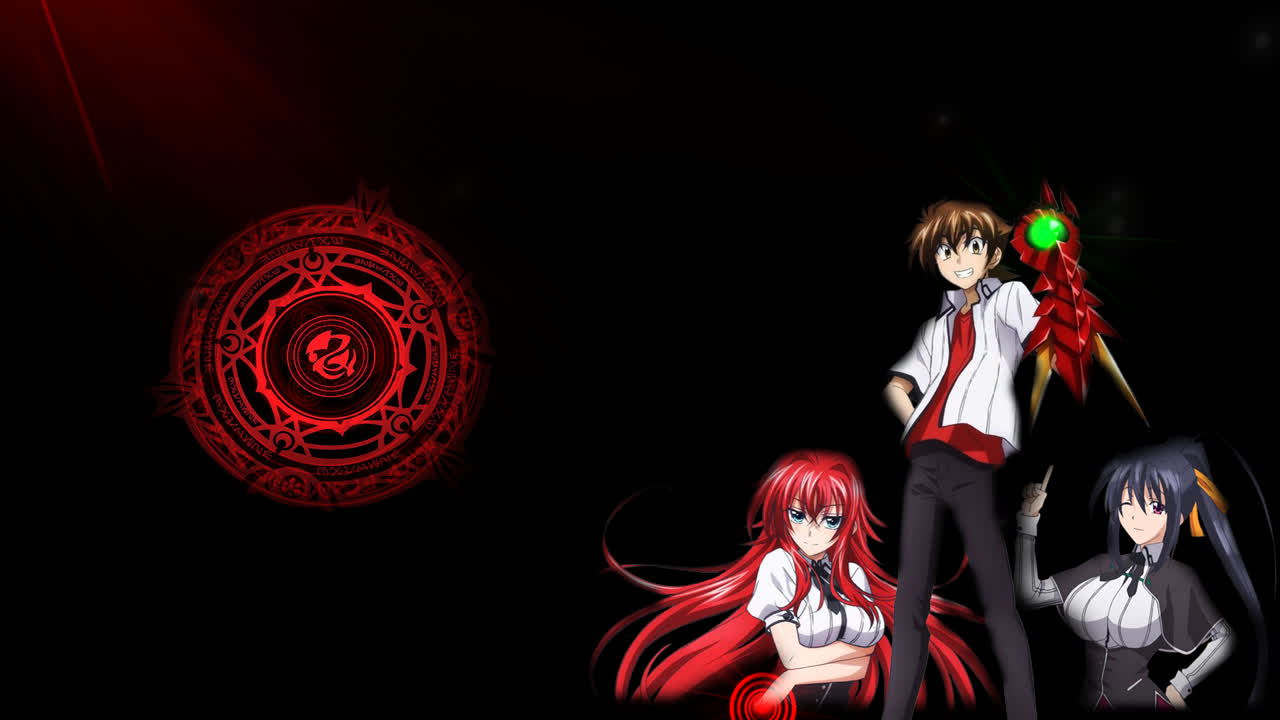 Highschool DxD - Akeno, Rias, Issei 壁纸