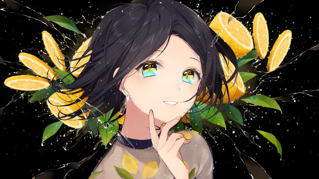 原版柠檬薄荷动漫女孩