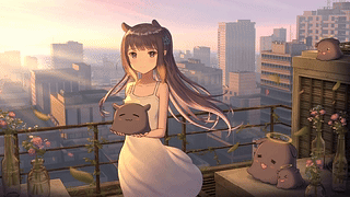 屋顶上的动漫女孩和幽灵 :O