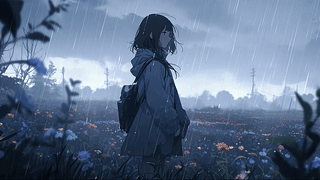 雨中的女孩 4k