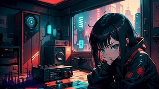 科幻动漫女孩4K 动态壁纸 | 作者：AlpHaシ