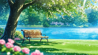 夏日河边
