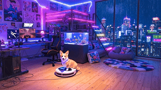 雨夜霓虹房间