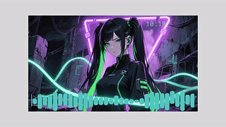 赛博双马尾少女・音乐互动壁纸