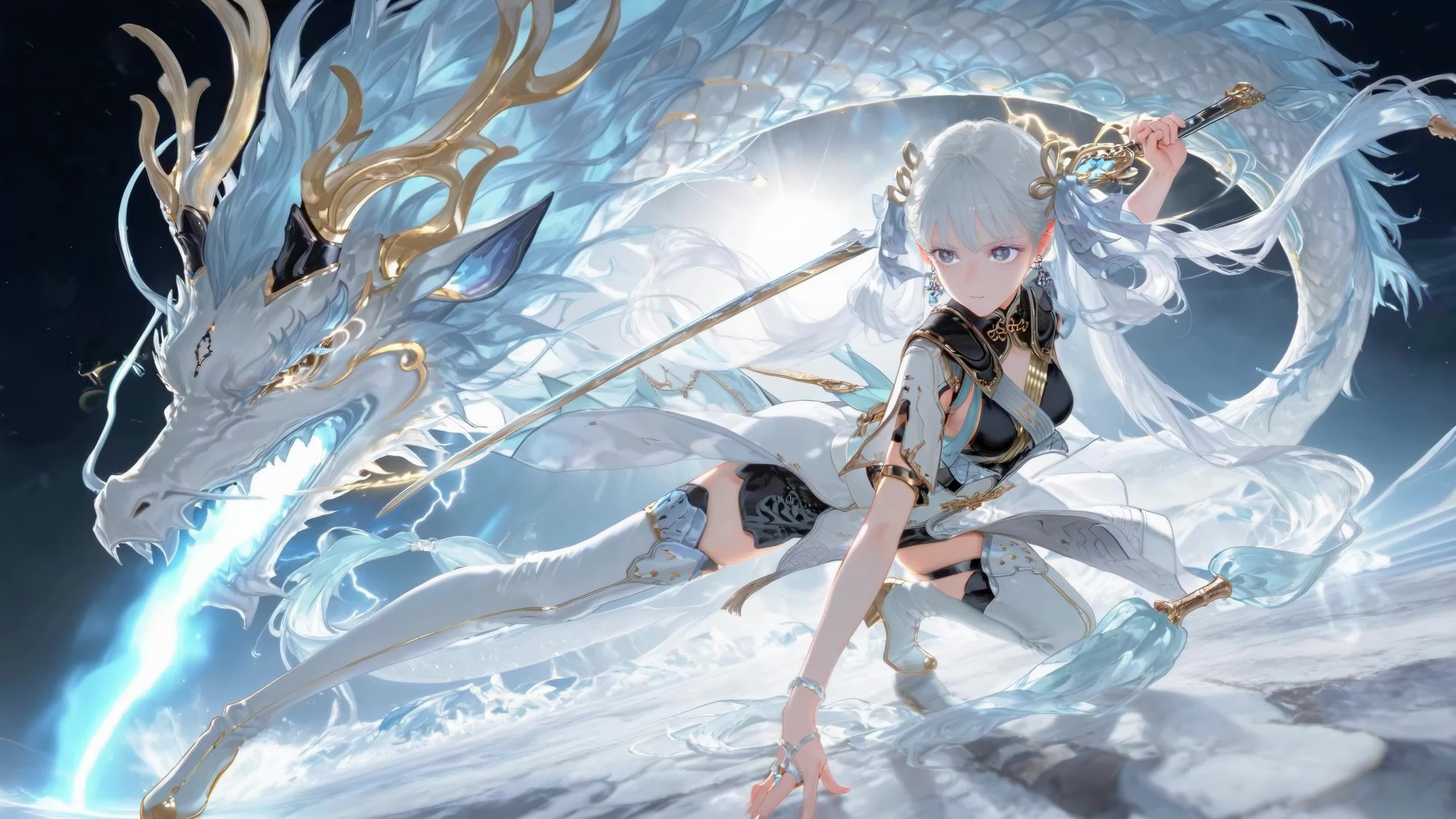 龙影剑舞少女