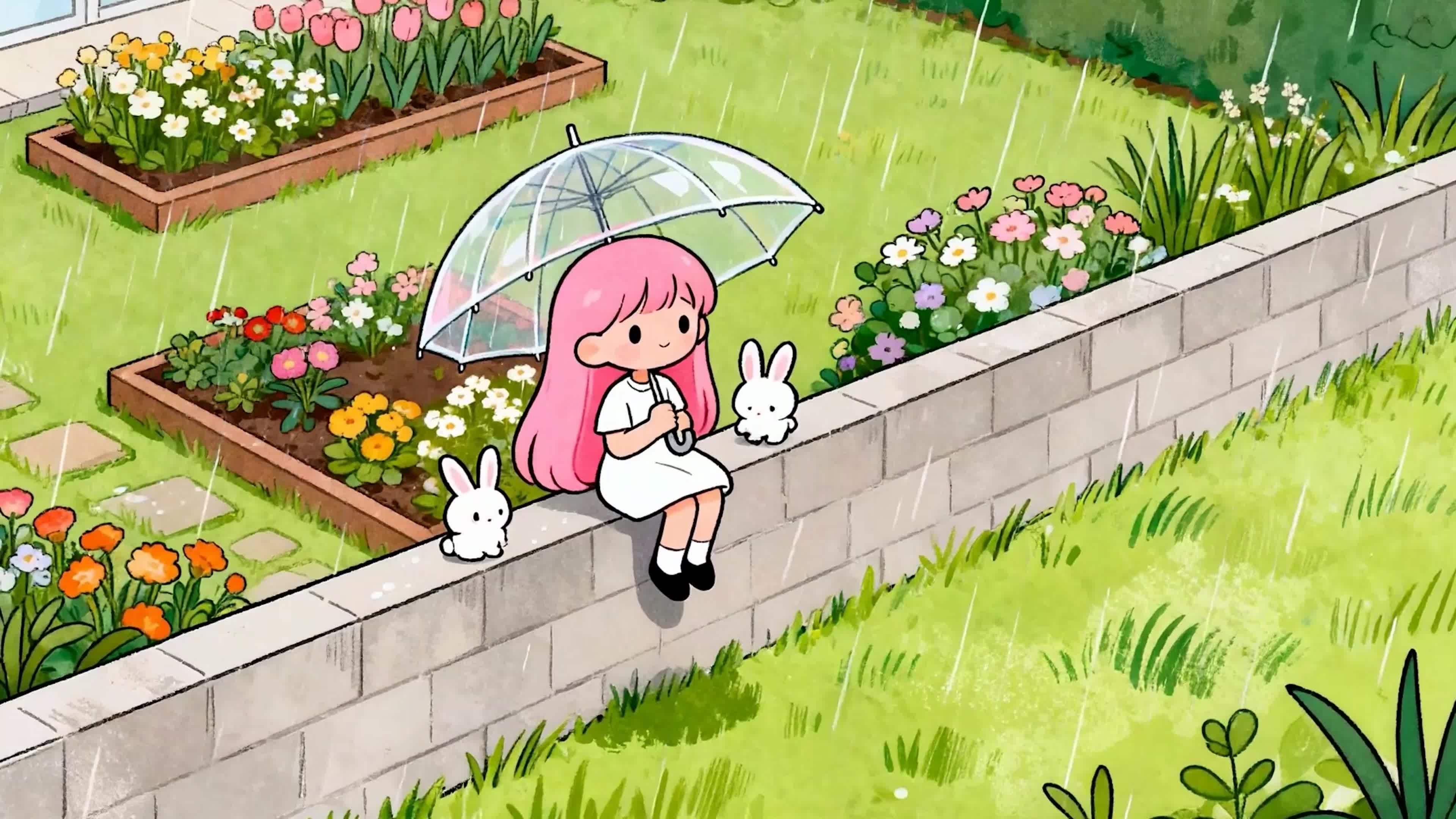 雨天可爱小清新