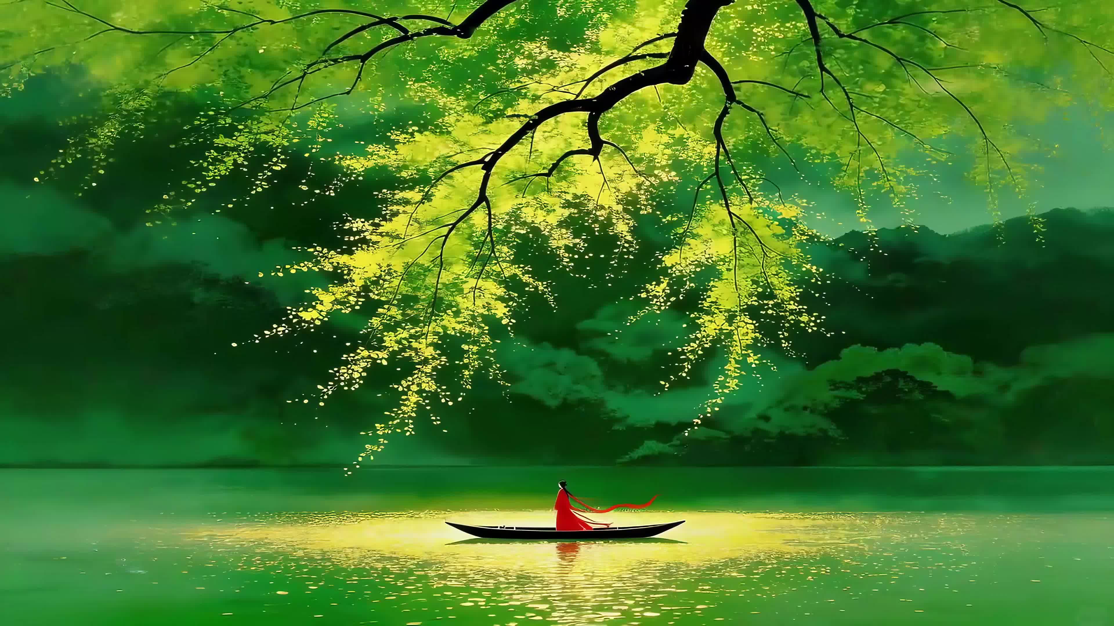 湖中小船