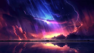 夜晚 湖泊