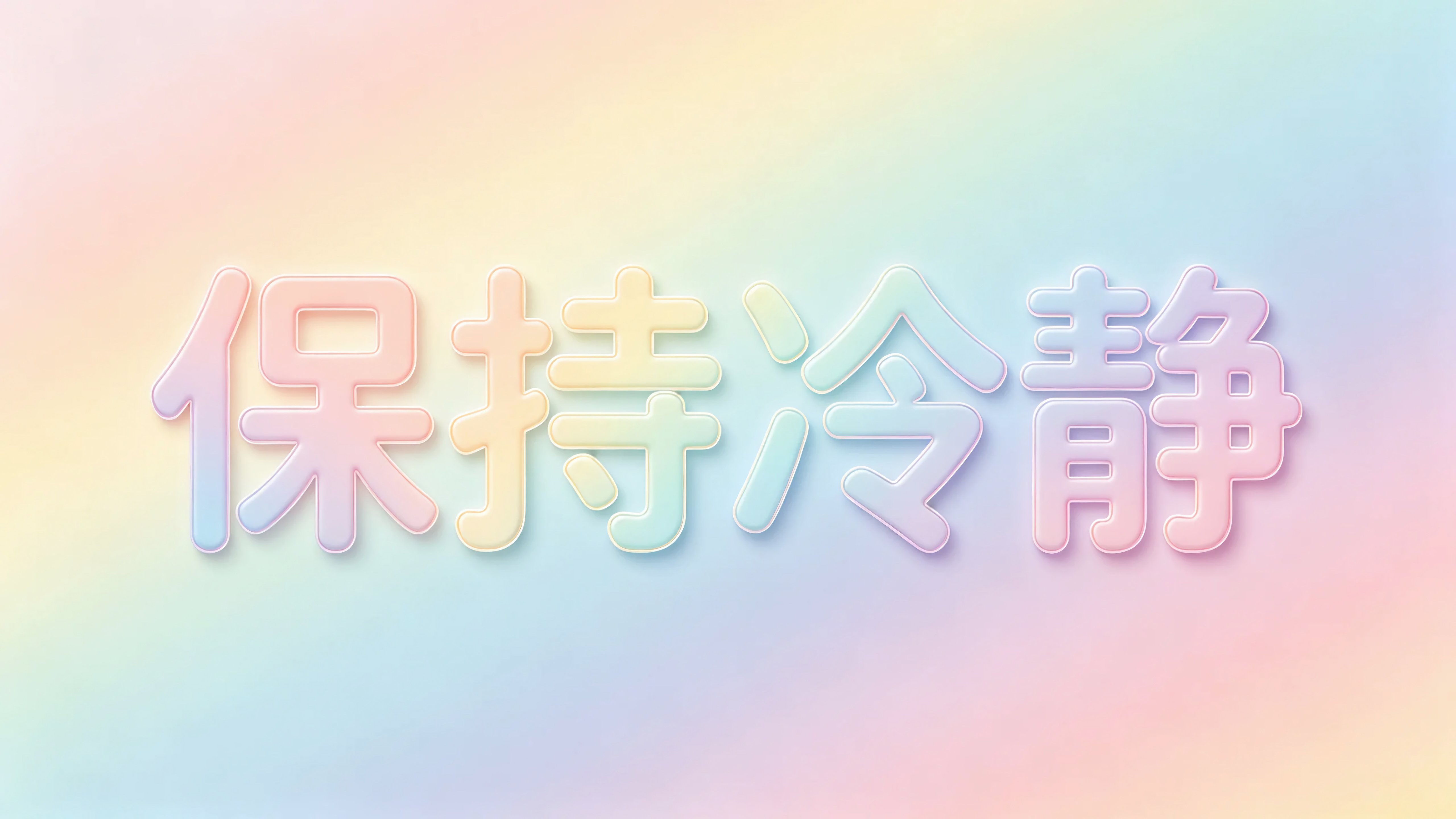 保持冷静
